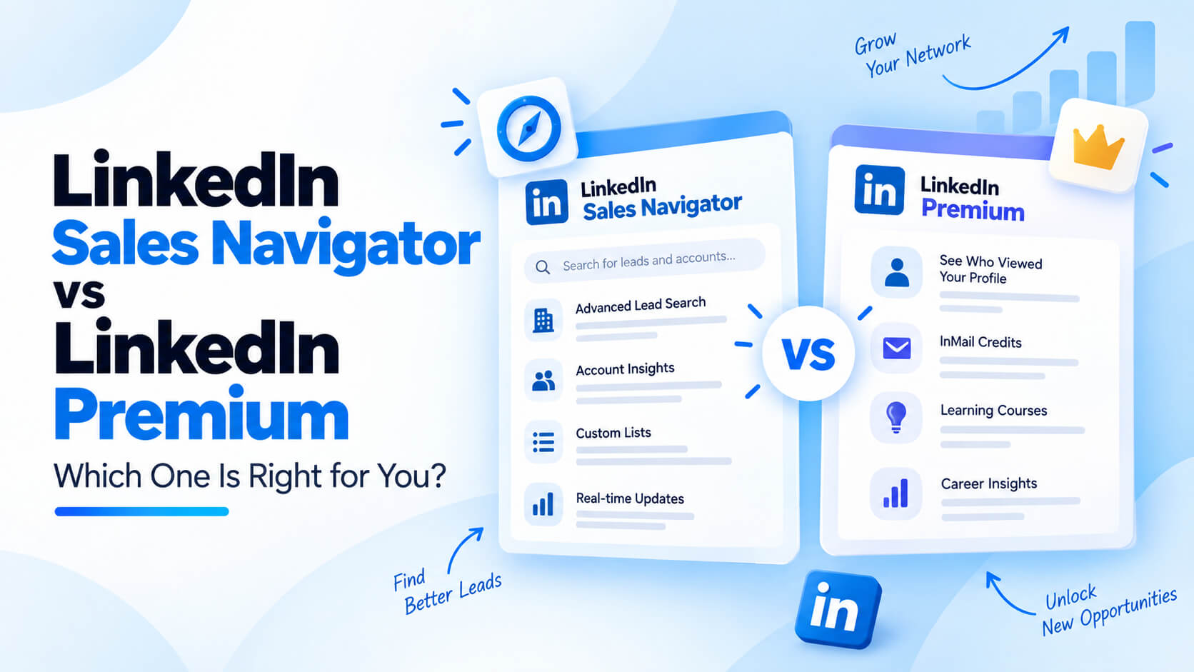 linkedin sales navigator vs linkedin premium